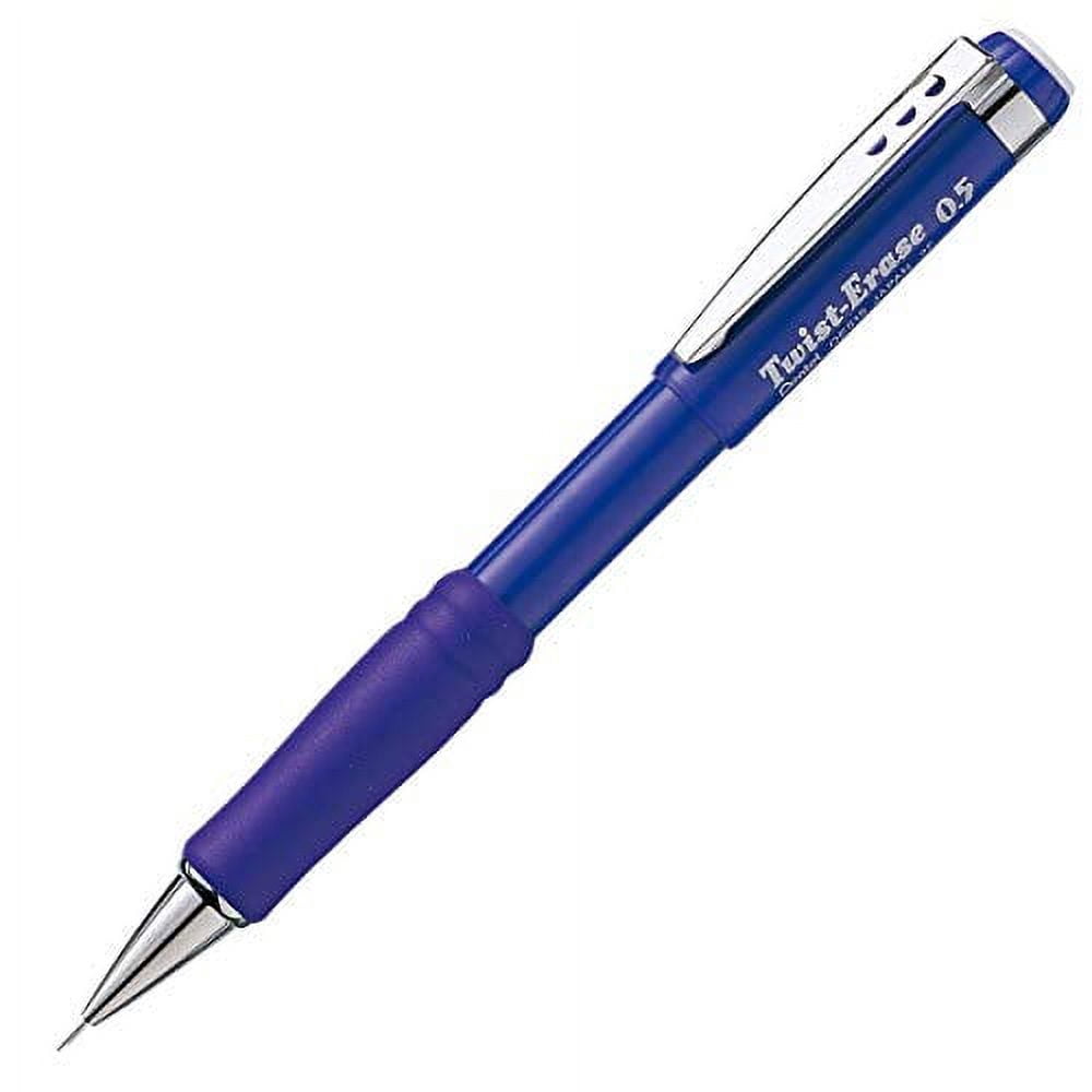 Pentel Twist-Erase III Mechanical Pencil,0.5mm, Violet Barrel, 12 Pack (QE515V)