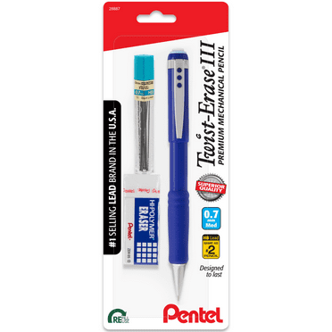 Pentel Twist Erase III Mechanical Pencils with Eraser and Refill, 0.7mm, HB #2 lead