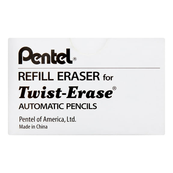 Pentel Twist Erase Series Erasers, Pack of 3