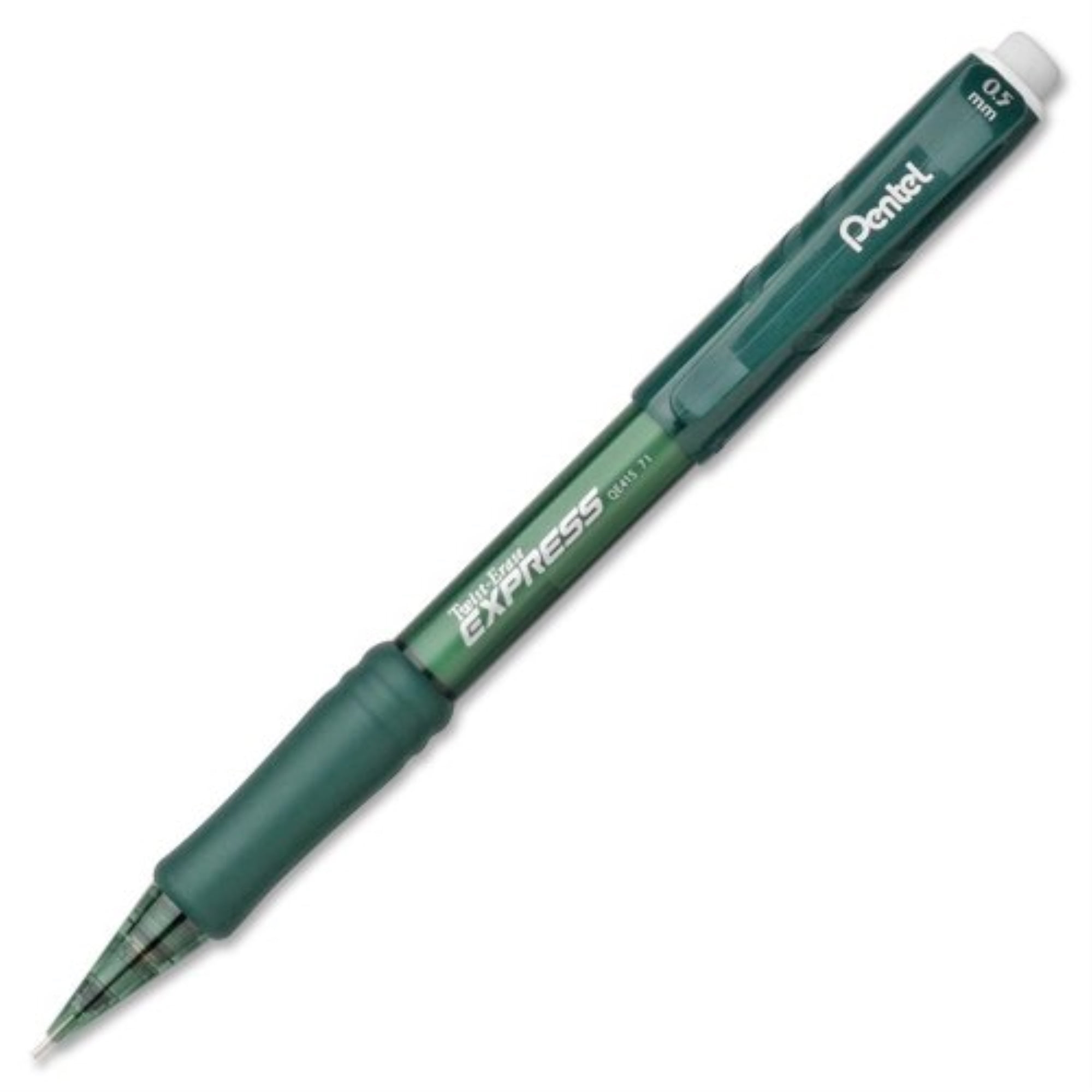 Pentel Twist-erase Qe415 Automatic Pencil - 0.5 Mm Lead Size - Green Barrel - 1 Each (QE415D)