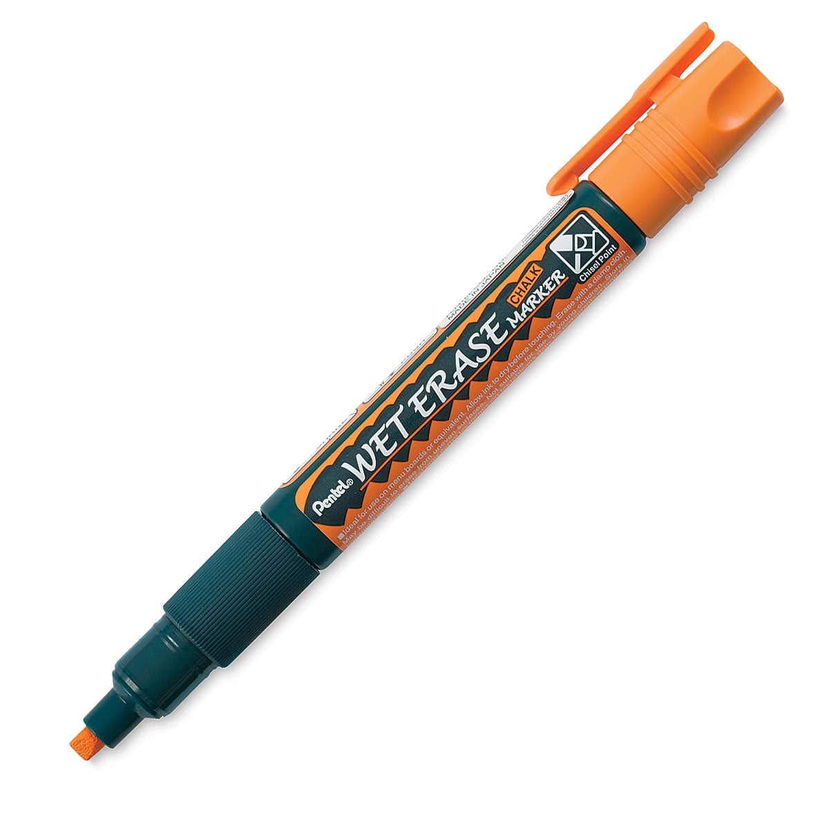 Pentel Wet Erase Chalk Markers - Chisel Point, Oragne