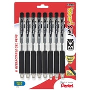Pentel Wow! Gel Retractable Gel Pen, 0.7mm Medium Line, Black Ink 8-Pk