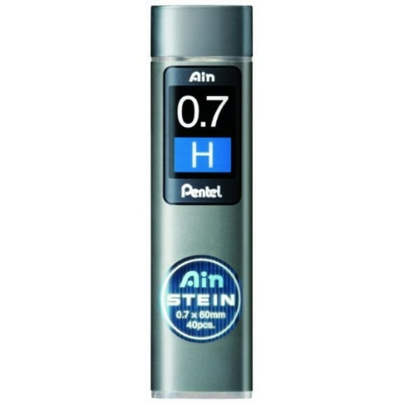 Pentel Ain Stein Lead Refill (0.7mm), H, 40 Leads per Tube
