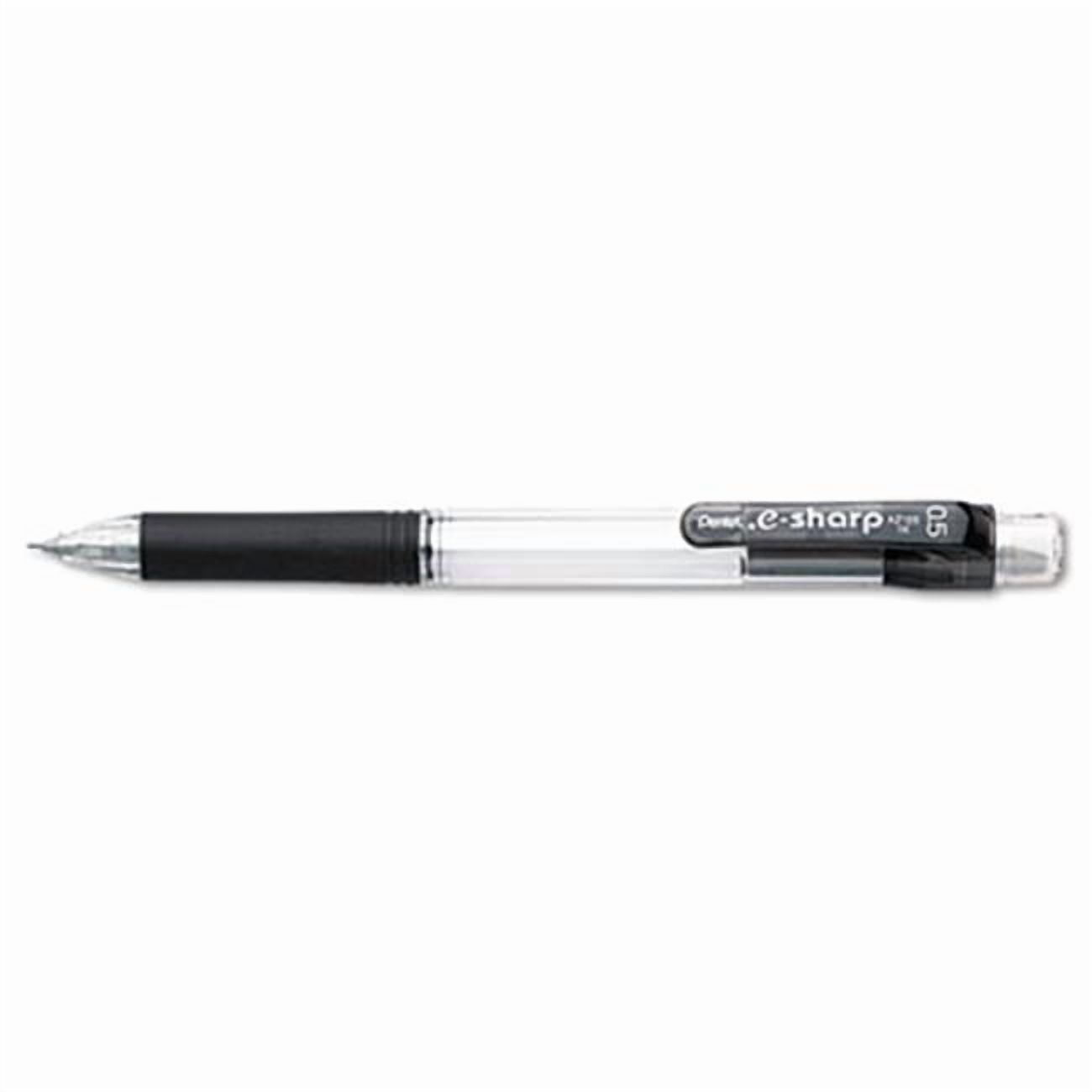 Pentel  .e-Sharp Automatic Pencil 0.50 mm Black Barrel Pack of 12 - Black