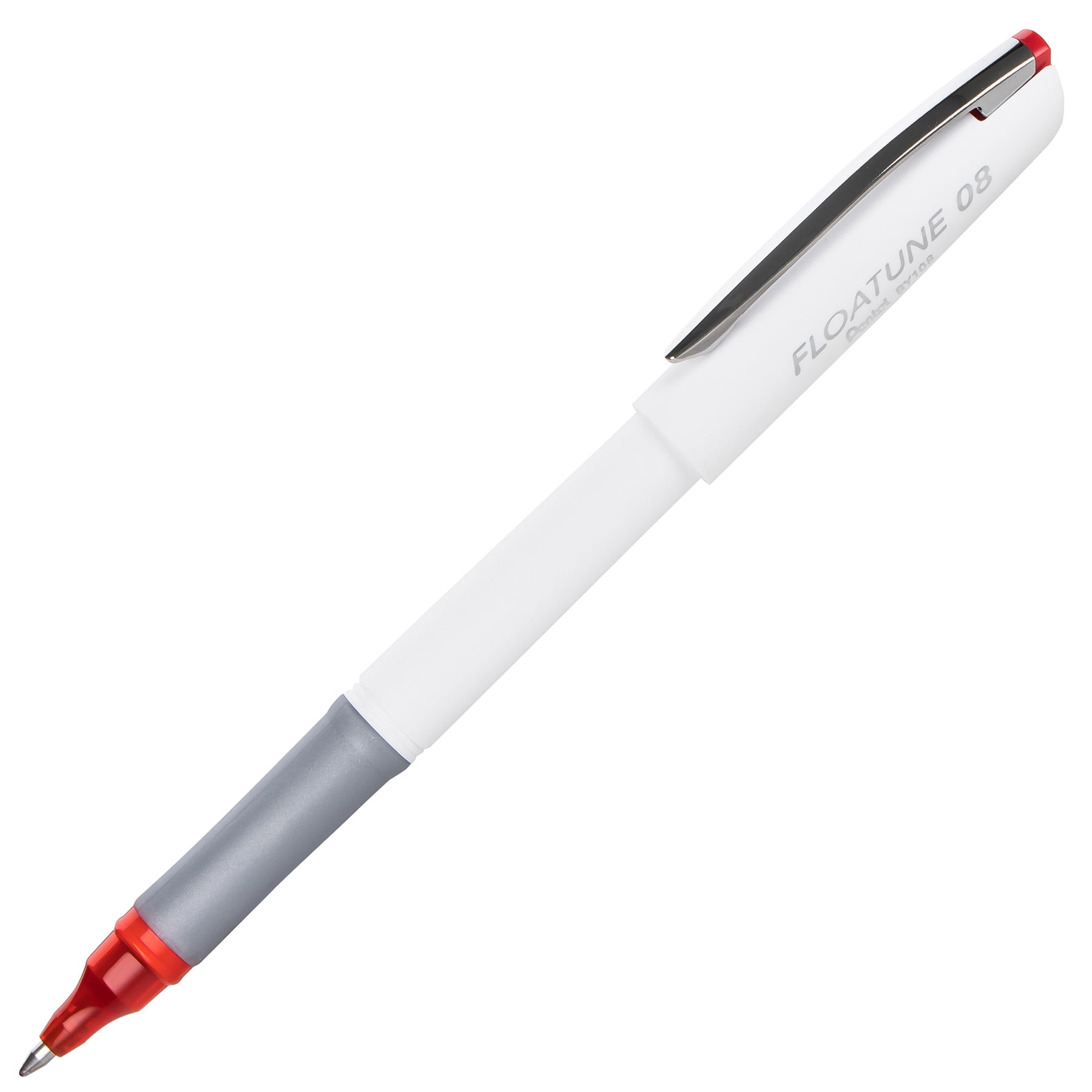 Pentel FLOATUNE Rollerball, 0.8mm, Medium Line, Red Ink, 1 Dozen