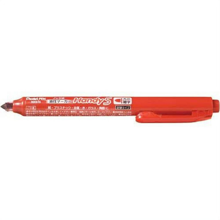 Pentel permanent marker handy S round lead the fine print red ink