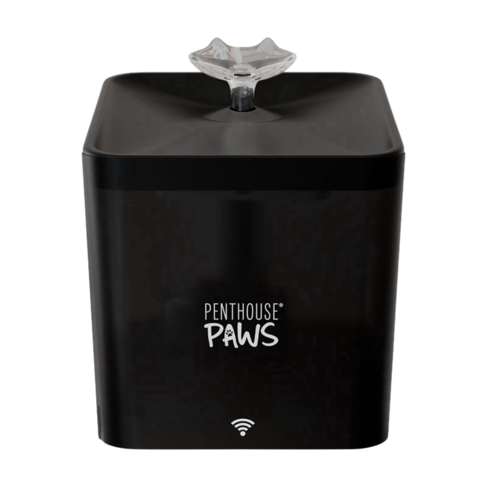 Penthouse Paws Smart Pet Water Fountain, Ultra Quiet Pump, 5 Stage Filtration, Whisker Friendly Bowl, BPA Free, 2.2 L, Black, For Cat and Dog