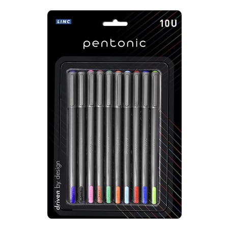 Pentonic 0.7mm Ball Pen With Comfortable Grip Blister Pack 10 Units, Multicolor Ink Pack of 1