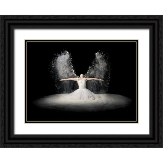 Pentony MA, Pauline 18x14 Black Ornate Wood Framed with Double Matting Museum Art Print Titled - Flour Wings