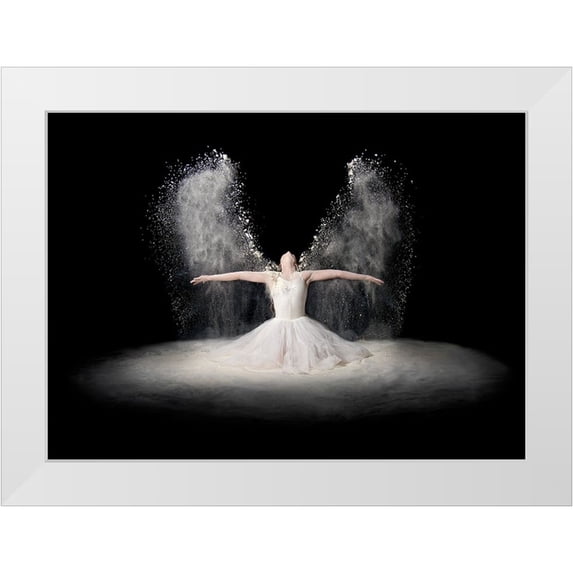 Pentony MA, Pauline 24x19 White Modern Wood Framed Museum Art Print Titled - Flour Wings