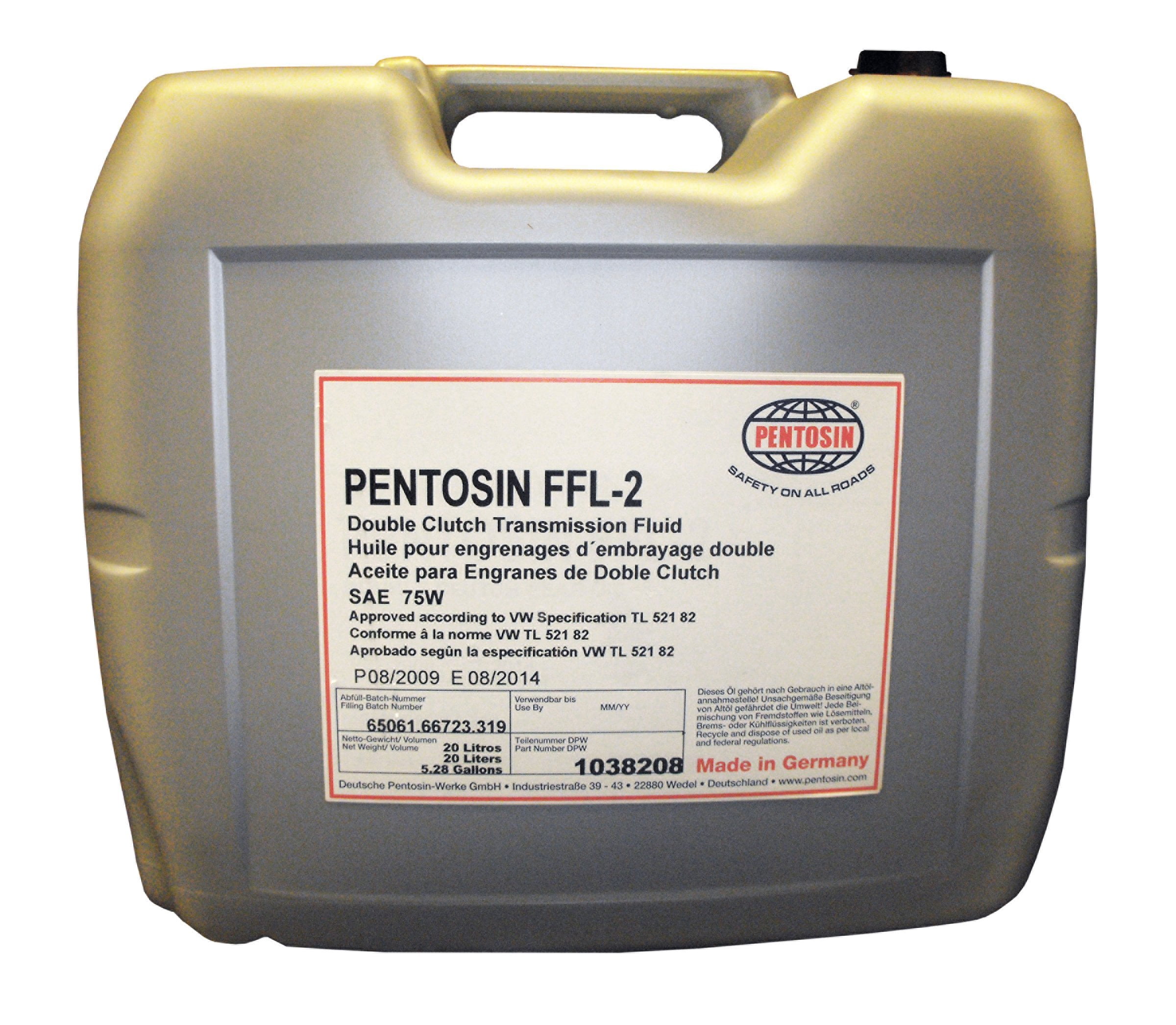 Pentosin 1038208 FFL-2 Synthetic Double Clutch (DSG) Transmission Fluid, 20 Liter