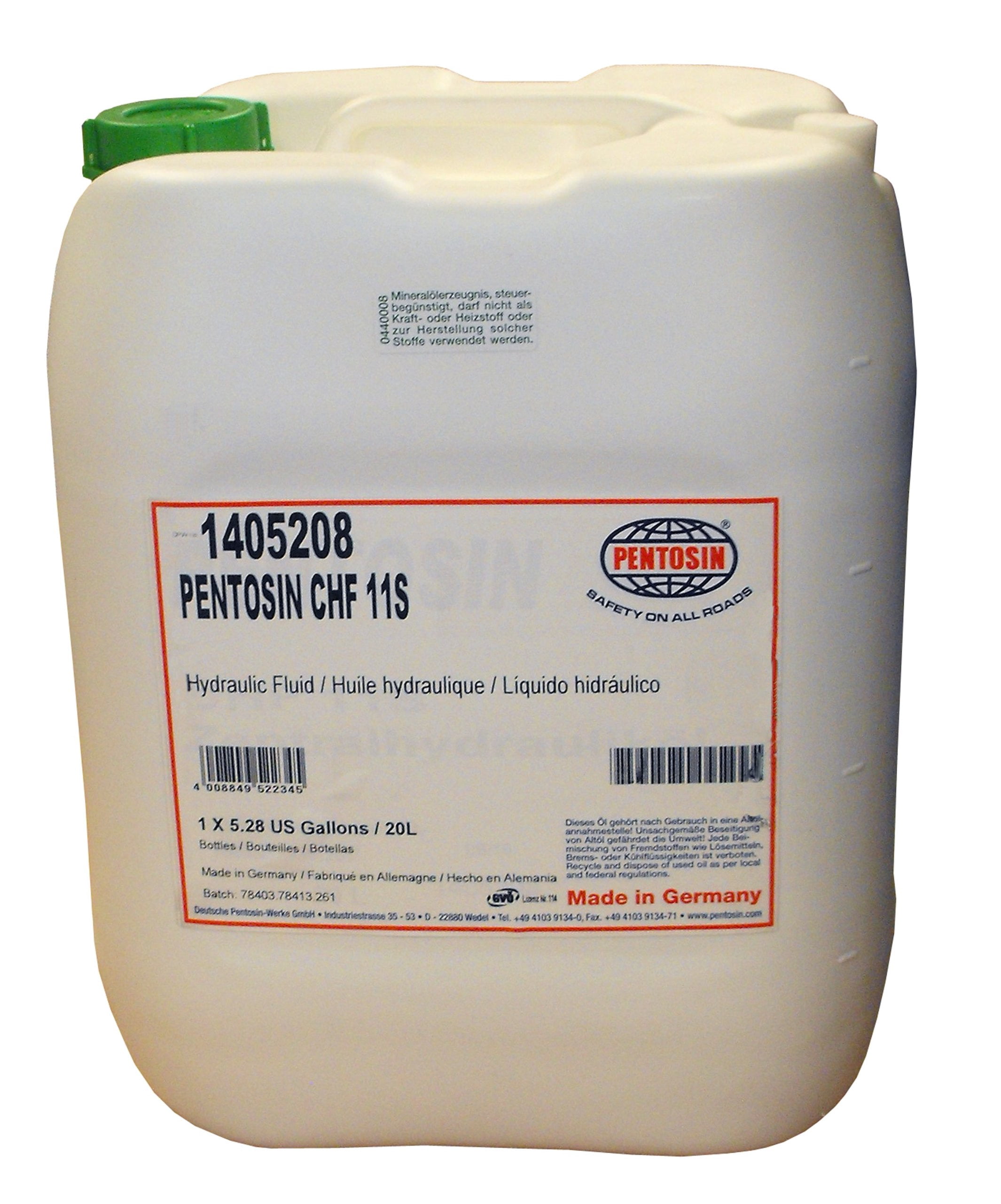 Pentosin 1405208 CHF 11S Synthetic Hydraulic Fluid, 20 Liter - Walmart.com