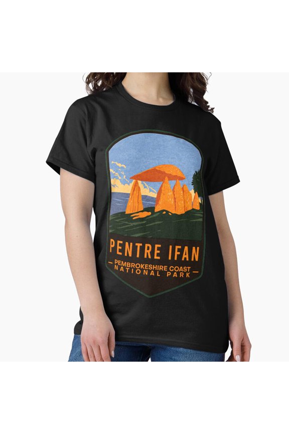 Pentre Ifan Pembrokeshire Coast National Park Shirt, Casual Graphic Tee, Everyday Short Sleeve Shirt