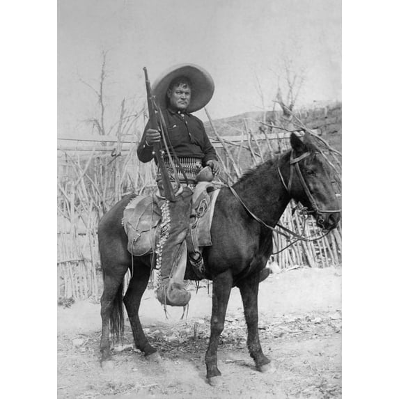 Peon Rebel Volunteer Mounted On A Small Horse History (18 x 24)