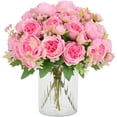 thumbnail image 1 of Peonies Artificial Flowers, Dark Pink Artificial Peonies, Silk Peonies Flowers Fake Peonies Artificial Flowers Peonies Bouquet for Centerpiece Table Wedding Party Home Decor, 1 of 5