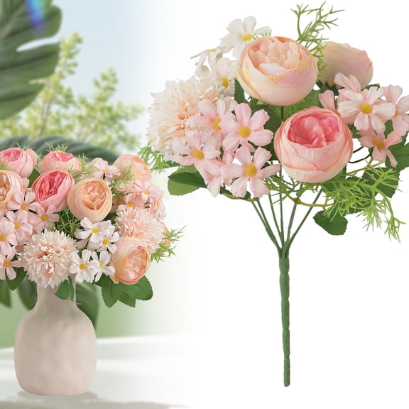 Peonies Artificial Flowers Fake Hydrangea Silk Peony Bouquet Bulk for Vase Floral Arrangements Wedding Arch Decor Centerpiece Table Decorations