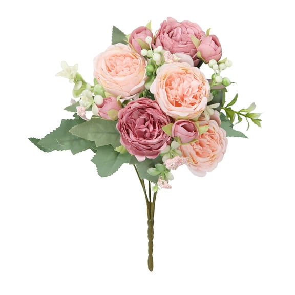 Peonies Artificial Flowers, Ongmies Faux Peony Bouquet, Peonies Artificial Flowers, Bouquet for Vase, Table Centerpiece & Indoor Home Decor