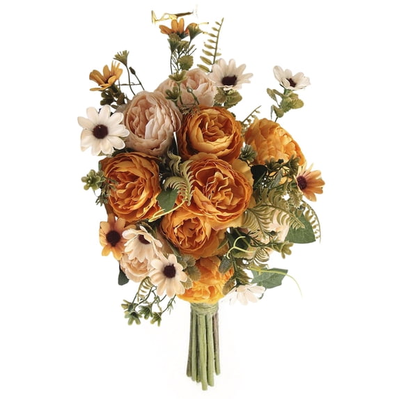 Peonies Artificial Flowers, Silk Faux Peonies with Stems Vintage Look Real Floral Arrangements for Diy Bridal Bouquet Wedding Table Centerpieces Home Party Decor