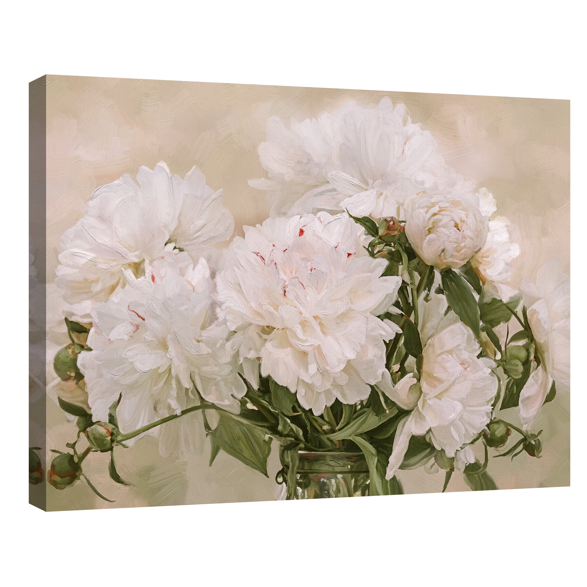 Peonies Blanc by Studio Arts Canvas Art Print