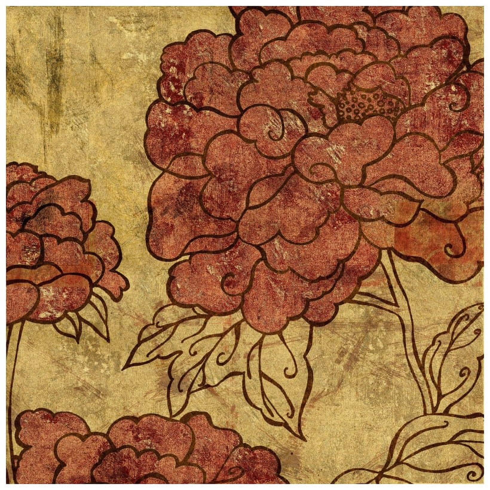 "Peonies I" Painting Print on Wrapped Canvas