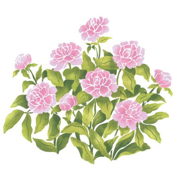 Peonies Wall Stencil SKU #2126 by Designer Stencils