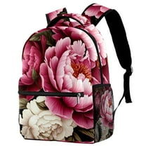 Peony Backpack Lightweight Bookbag Travel Rucksack Laptop Daypack for Women Men