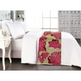 thumbnail image 1 of Peony Bed Runner, Tropical Inspirations Botany Silhouettes of Flowers Boho Autumn Print, Decorative Accent Bedding Scarf for Hotels Homes & Guest Rooms, King, Dark Coral and Apple Green, by Ambesonne, 1 of 3