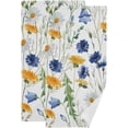 thumbnail image 1 of Peony Beige Floral Green Leave Hand Towels for Bathroom Set of 2 Microfiber Spring Eucalyptus Botanical Plant Kitchen Dish Towels Decorative Bathroom Towels for Bath Guest Shower 14"x28", 1 of 3
