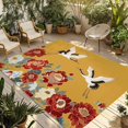 thumbnail image 1 of Peony Birds Outdoor Rug for Patio/Deck/Porch, Non-Slip Large Area Rug 5 x 8 Ft, Farmhouse Japanese Budding Flowers Animals Indoor Outdoor Rugs Washable Area Rugs, Reversible Camping Rug Carpet Runner, 1 of 8