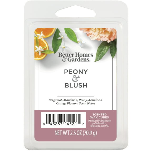 Peony & Blush Scented Wax Melts, Better Homes & Gardens, 2.5 oz (1-Pack)