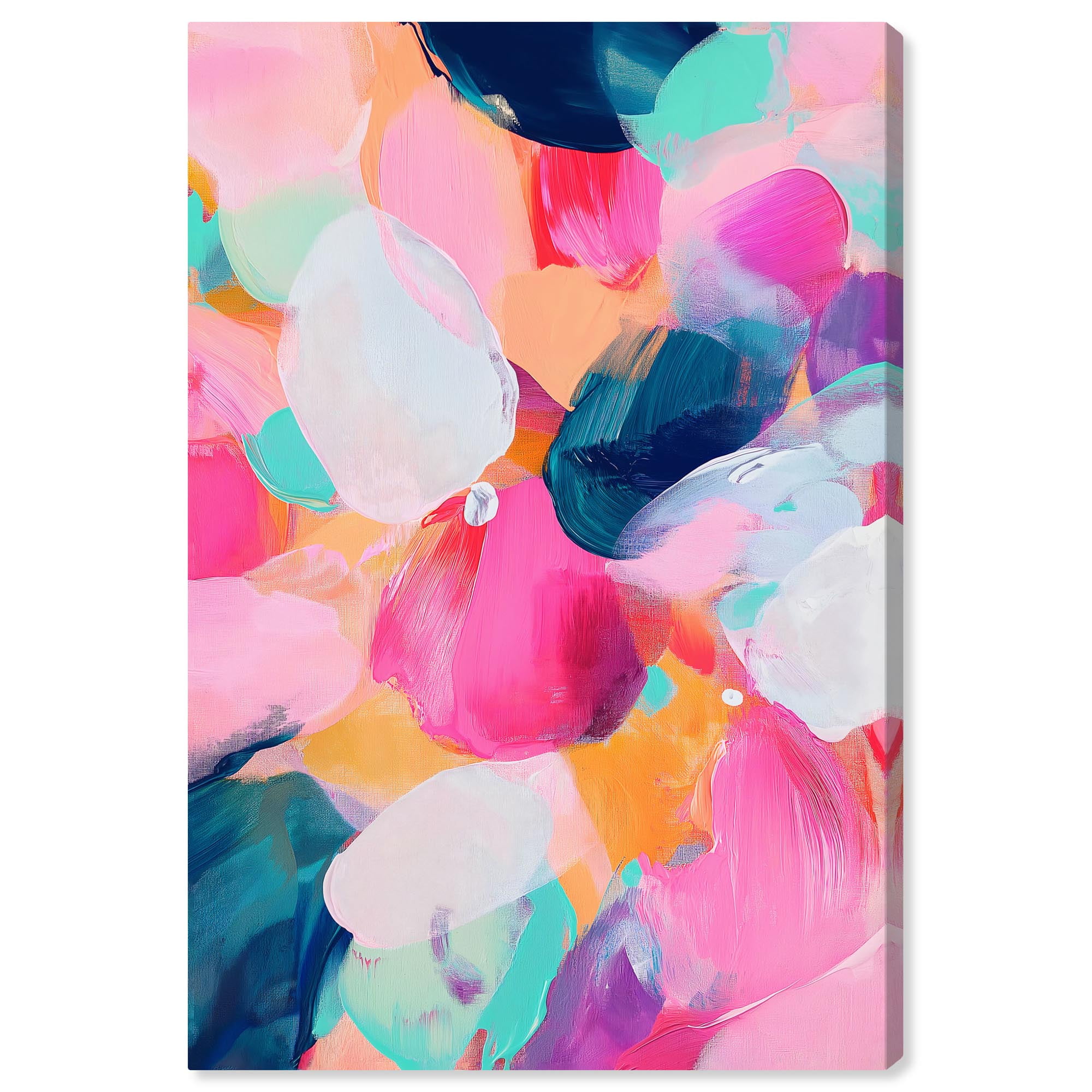 Peony Burst Vision Multicolor Abstract Canvas Art, 10" x 15"