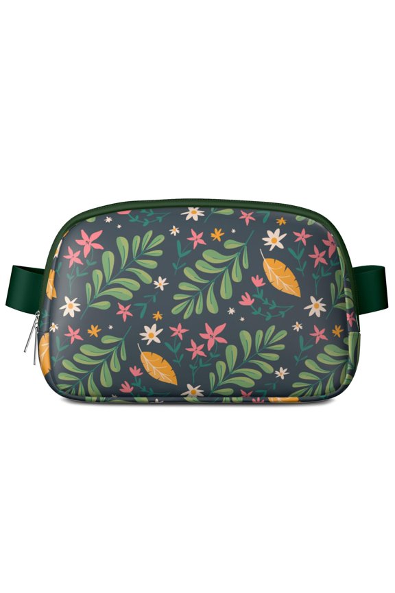 Peony & Butterfly Fanny Pack – Feminine Floral Waist Bag with Garden Blossom Design in Romantic Colors