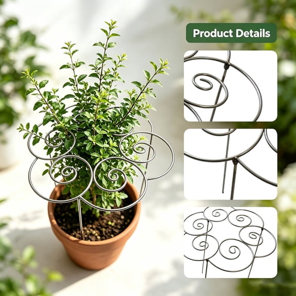 Peony Cages and Supports, 10.83Inch Heavy Duty plant cages for outdoor plants, Grow Through plant support rings for peony rose hydrangea garden 2pcs