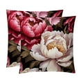 Peony Chair Pillow Covers Set with Unique Patterns for Bed and Throw