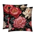 thumbnail image 1 of Peony Decorative Bed Pillow Covers Throw Pillows Set with Unique Patterns for all Occasions - 16x16, 18x18, 20x20 inches - 2 Pack Pillow Inserts Included, 1 of 6