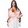 thumbnail image 1 of Peony Elegant Silk Scarf - Translucent Chiffon Yarn - Lightweight and Breathable - 180*73 inches - Stylish Accessory for Women, 1 of 1