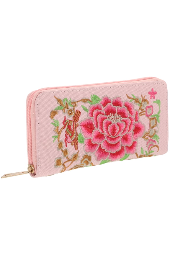 Peony Embroidered Wallet Travel Miss 19.70X9.60X2.40CM