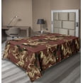 thumbnail image 1 of Ambesonne Peony Flat Bedding Sheet Soft Top Sheet, Blossoming Wild Romance Flora, Twin, Pale Redwood Green and Cocoa, 1 of 1