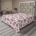 thumbnail image 1 of Ambesonne Peony Flat Bedding Sheet Soft Top Sheet, Garden Pastel Spring Floral, Queen, Pink and Slate Brown, 1 of 1