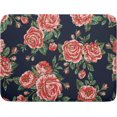 thumbnail image 1 of Peony Floral Dish Drying Mat 18x24 In Gold Pink Rose Navy Blue Reversible Kitchen Microfiber Mat Large Heat Resistant Absorbent Machine Washable Quick Dry Dish Drainer Pad for Kitchen Counter, 1 of 6