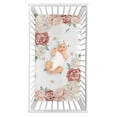 thumbnail image 1 of Sweet Jojo Designs Peony Floral Garden Pink and Ivory Photo Op Fitted Crib Sheet, 1 of 4