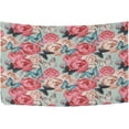 thumbnail image 1 of Peony Flower Floral Butterfly Tapestry Aesthetic Tapestry Wall Hanging 80" x 60" Inches Home Decor Gifts, 1 of 6