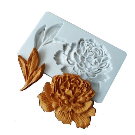 Peony Flower Shape Silicone Mold Kitchen DIY Cake Decoration Baking Tool