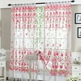 thumbnail image 1 of Peony Flower Sheer Window Curtain for Bedroom Length Floral Embroidered Tulle Gauze Drape for Living Room Embroidery Rod Pocket Top 1 Panel, 1 of 7