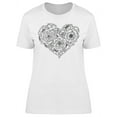 thumbnail image 1 of Peony Flowers Heart Shaped T-Shirt Women -Image by Shutterstock, Female Small, 1 of 2