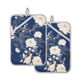 thumbnail image 1 of Peony Flowers Pot Holders Set of 2 Heat Resistant Kitchen Oven Gloves Potholder Cooking Baking Microwave Mitts, 1 of 7