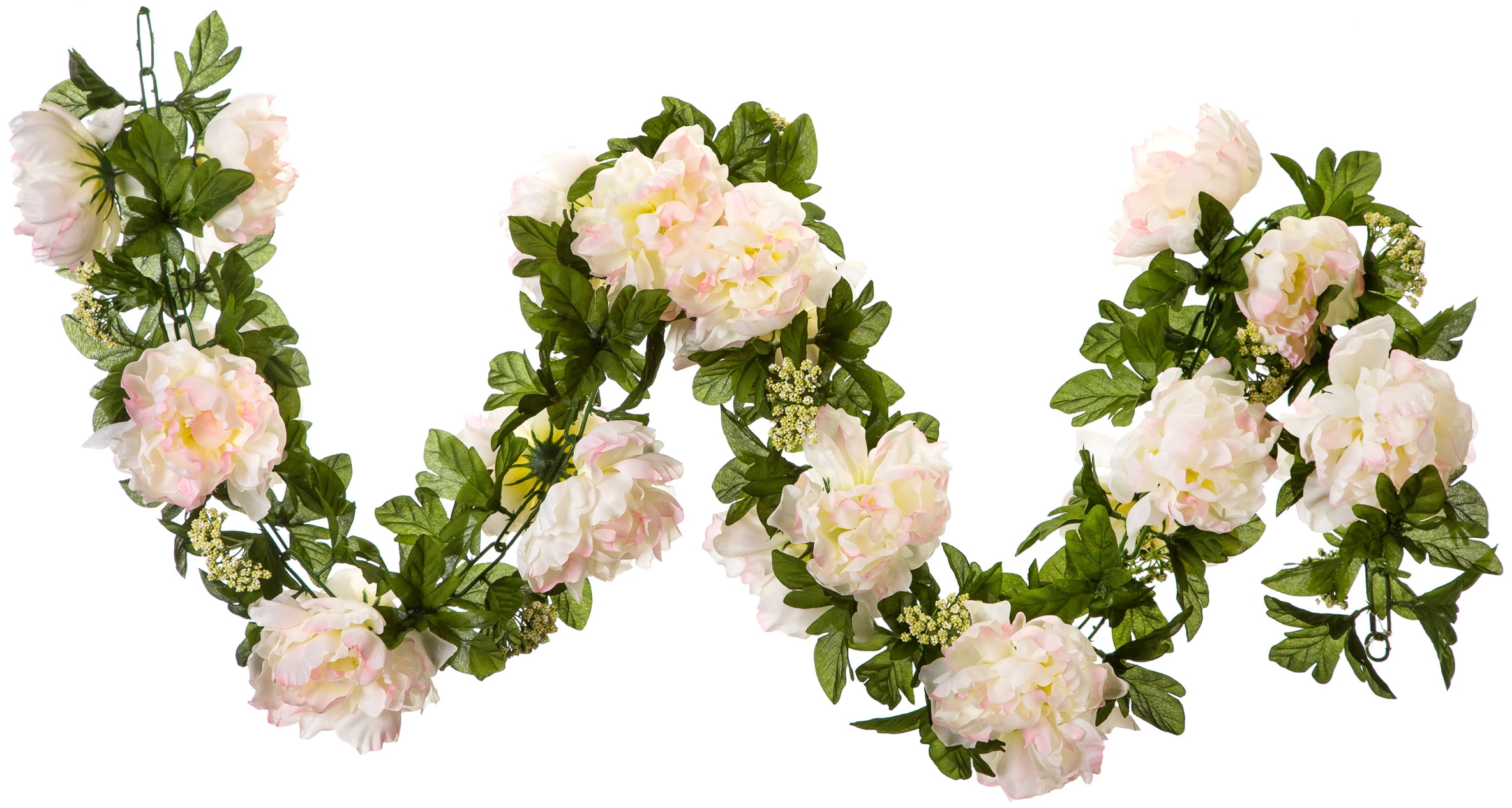 Peony Garland 6'White