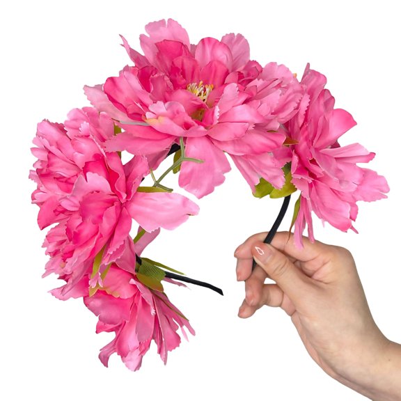 Peony Headband Artificial Flower Headwear Wedding Party Photo Props Party Headwear Cosplay Accessories