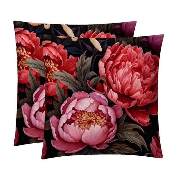 Peony Inserts Set - 2-Pack Decorative Pillows with Unique Patterns for Throw Pillow Covers for Home Decor, Sofa, Bed - Available in 16x16, 18x18 & 20x20