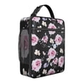 thumbnail image 1 of Peony Insulated Lunch Box Women Reusable Lunch Bag with Side Pocket Lunchbox Work Travel, 1 of 6